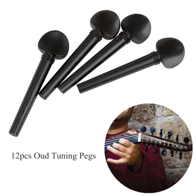 12pcs/set Oud Tuning Pegs Ebony with Persian Eyes String Instrument Replacement