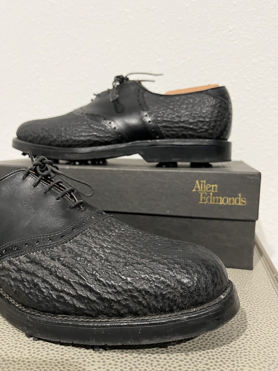 Allen Edmonds Shelton Sharkskin Leather Saddle Golf Shoe  display picture 3