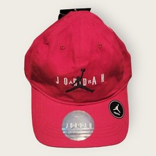 Jordan HBR Strapback Hat Cap One Size Youth Adjustable Jumpman Logo Red
