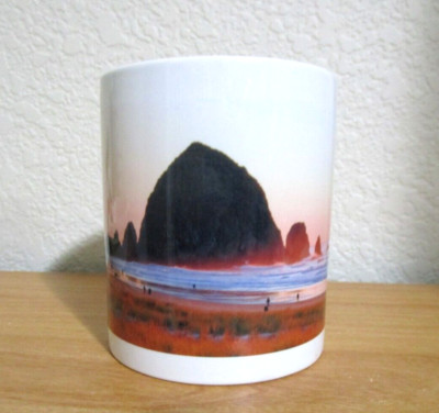 Orca Castings, Haystack Rock, Cannon Beach OR.  White Coffee Cup/Mug