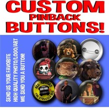 Personalized Custom Pinback Button 2.25" 58mm Kids Pets Logo Political Quote Art
