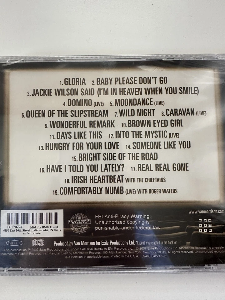 Van Morrison : At the Movies - Soundtrack Hits CD (2007) Brand New Sealed - Image 3 of 3