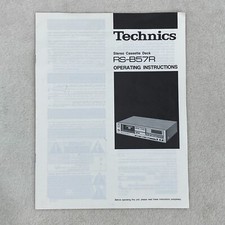 Vintage 1984 TECHNICS RS-B57R STEREO CASSETTE DECK Operating Instructions