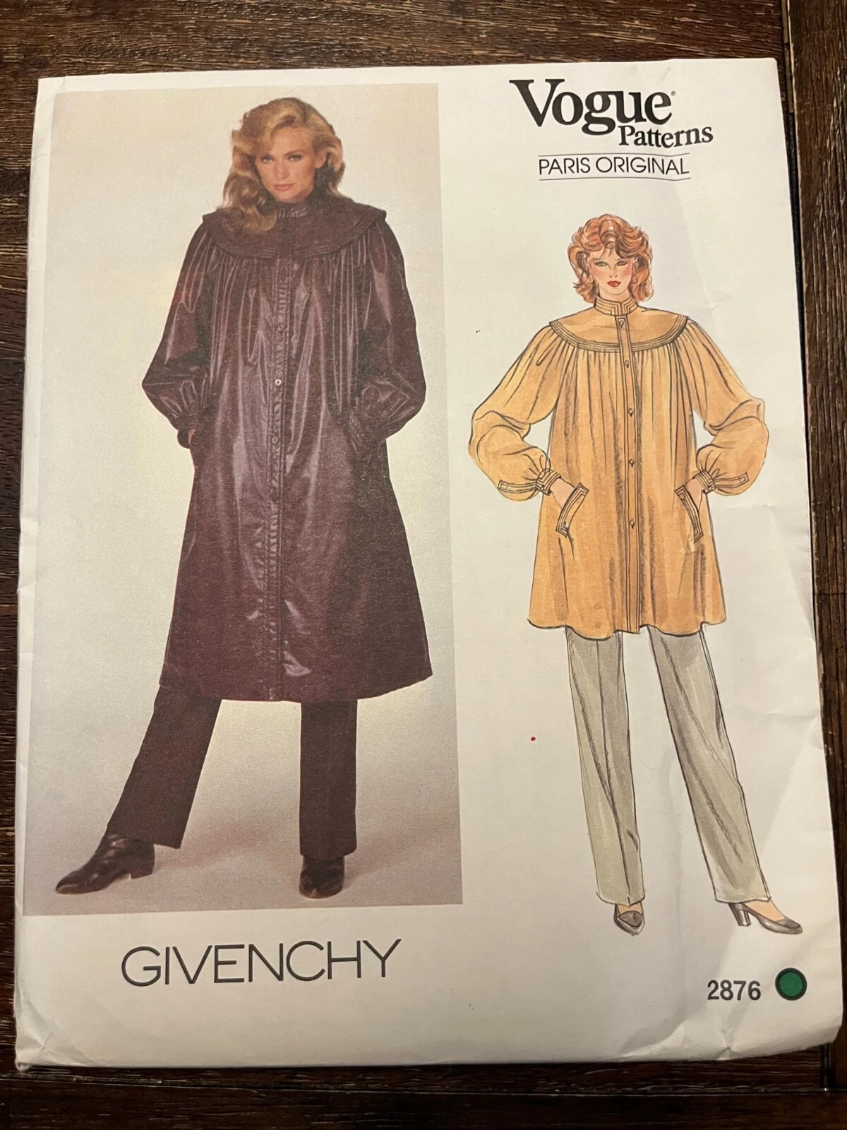 Vogue 2876 UNCUT modello da cucire cappotto da signorina taglia 10 Givenchy