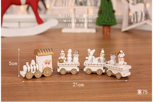 Navidad Madera Tren Decoración Papá Noel Muñeco de Nieve Navidad Adornos Decoración Hogar Regalo - Imagen 11 de 24