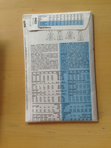 1980-1990 SM Vogue Sewing Pattern, Uncut, Choose Your Style - Picture 87 of 115