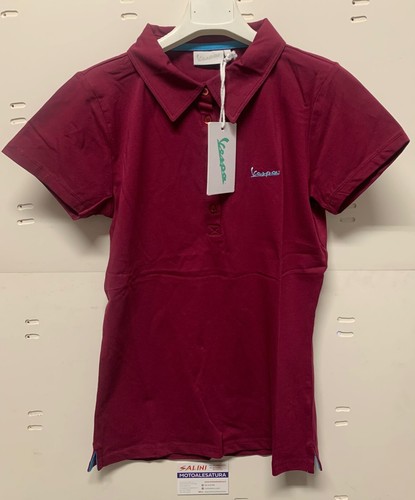 T-Shirt Polo Piaggio Vespa Frau – Bordeaux – Größe M