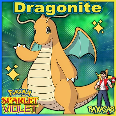 Pokemon Scarlet And Violet 🌟Shiny🌟 & Non Shiny Dragonite 6IV Battle Ready