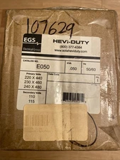 EGS SolaHD E050 Transformer Primary: 240/480V Sec: 120V 50VA