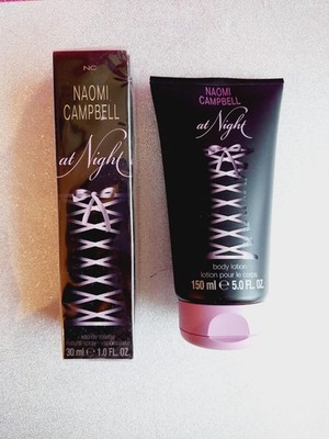 UNIQUE! ORIGINAL! Naomi Campbell At Night set perfume EDT 30ml foil +  50ml balm
