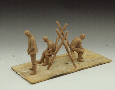 3D printed 1/72 WW2 German Soldiers Resting Pose Unpainted 3PC