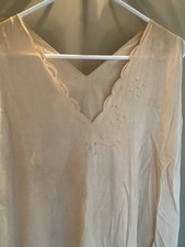 Antique Early 1800s Victorian Lawn Cotton Chemise Slip Embroidered Hand Stitched