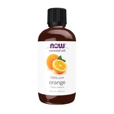NOW Essential Oils, Orange Oil, Uplifting 4 Fl Oz Pack of 1 , Yellow/Orange