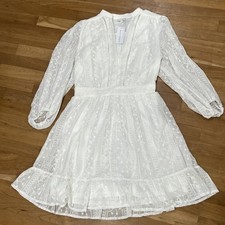 NWT Baltic Born Harmony Embossed Off White Dress, Cottage, Wedding,  Large L