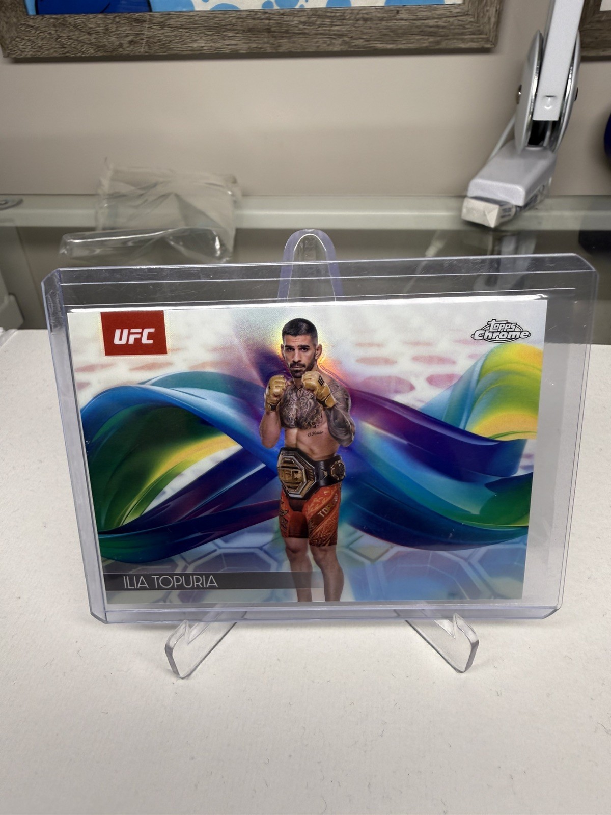 2025 topps chrome ufc Ilia Topuria Helix