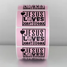 Jesus Loves You Stickers Labels Perfect for Mailers and Packages