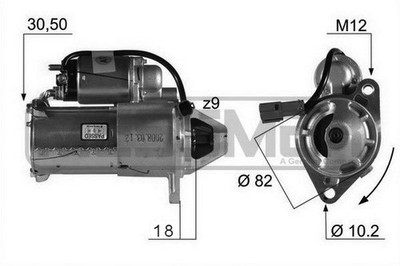 MESSMER Starter 1.1 KW für Opel Vectra B 1.8i 16V 2.0i Omega 2.2 2.0 Chevrolet