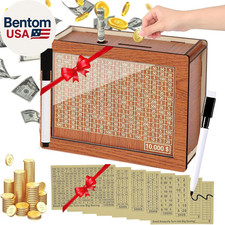 Money Saving Box Piggy Bank for Adults Kids 10000 Savings Challenge Box Money Bo