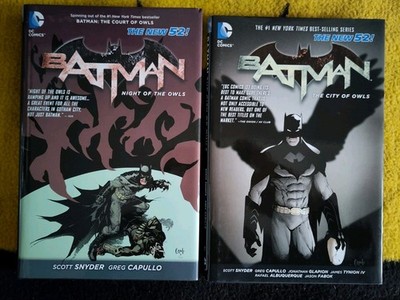 2x UC DC HC BATMAN NIGHT OF THE OWLS & CITY 1  & 2 SCOTT SNYDER GREG CAPULLO