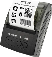 NETUM Bluetooth Receipt Printer, Portable 58mm Mini Thermal Pos Printer, Comp...