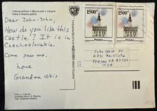 1990 Poland 2 Postage Stamps On Postcard Used,SC#3005