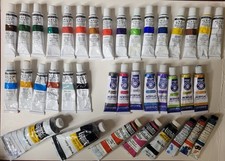 35 Acrylic Art Paint Tubes, Various New  Used