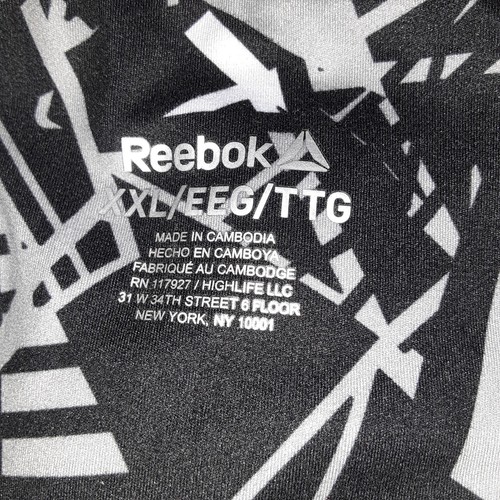 Reebok Sports Bra Top XXXL & Workout Pants Capris XXL Outfit Black Gray Green - Picture 10 of 12