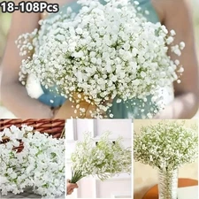 White Artificial Fake Baby's Breath Gypsophila Flower Bouquet Home Wedding Decor