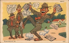 Comic Must Regular Don Juan, The Son of Gun Teich WI Linen Vintage Postcard