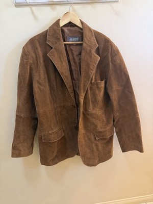 Men s Wilsons Leather Brown Suede Leather Blazer Sport Coat Vintage Style Size L
