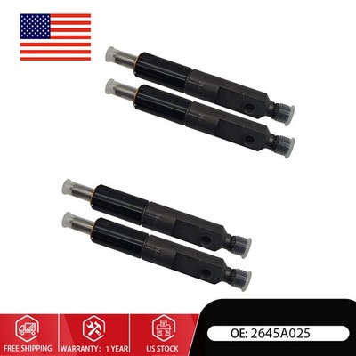 4X Fuel Injector For Perkins 1004-4T Engine for JCB 3CX Backhoe Loader 2645A025