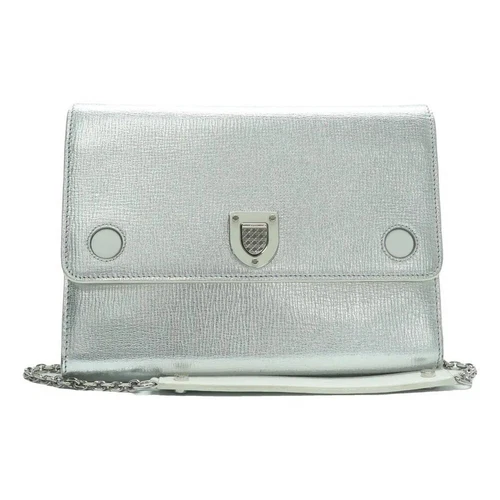 Sac à bandoulière DIOR en cuir argenté 687 032125