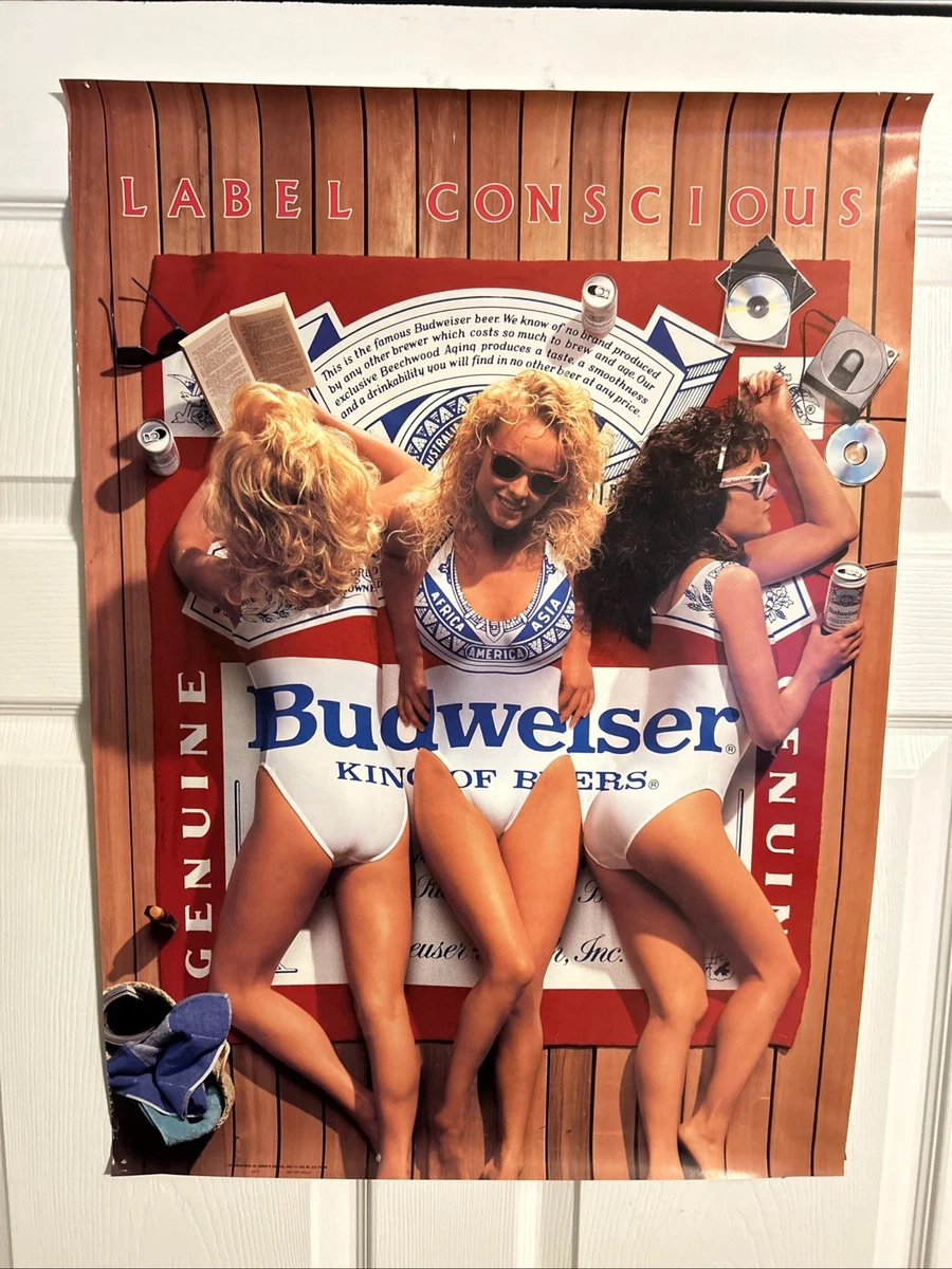 vintage budweiser poster products for sale | eBay