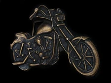 TD03150 VINTAGE 1970s CUT-OUT **MOTORCYCLE** BELT BUCKLE
