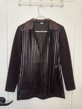 Caché Women s Brown/Black Striped Leather Ja...