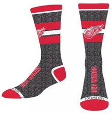 For Bare Feet Detroit Red Wings Socks Men's Size Large 10-13 New