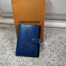 Louis Vuitton Vintage Blue Epi Agenda Notebook Cover With Box