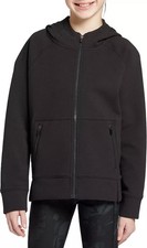 NWT- Cozy Black Zip-Up Hoodie for Kids- S