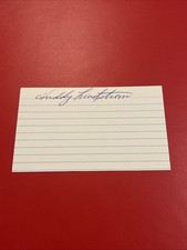 SIGNED 3x5 INDEX CARD OF HOF FREDDIE LINDSTROM (DECEASED 1981)! GREAT AUTOGRAPH!