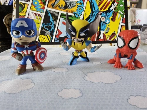 Funko Mystery Minis Marvel  Classics 2024( 3) Wolverine, Spiderman,Cpt. America