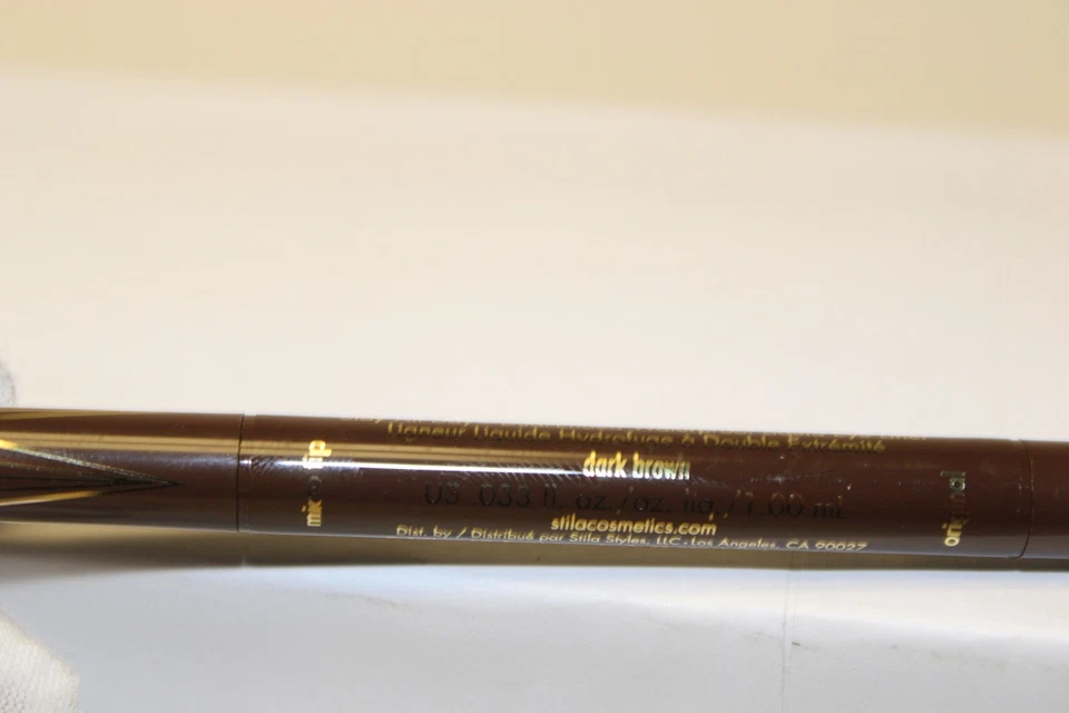 Stila Stay All Day Dual-Ended Waterproof Liquid Eye Liner Dark Brown NEW - Image 4 of 4
