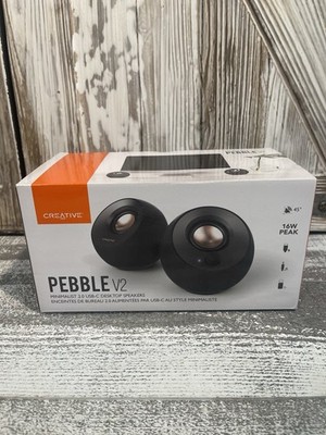 Creative - Desk Top - Pebble V2 2.0 Speaker System - 8 W RMS - Black New