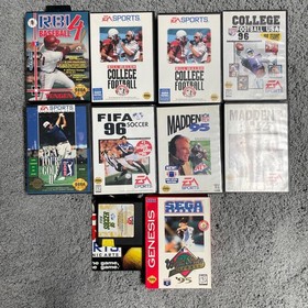 SEGA Genesis with Original Box, 3 Controllers, and 10 Games