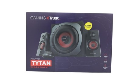 Trust Gaming GXT 38 2.1 Gaming Lautsprechersystem mit Subwoofer, schwarz/rot