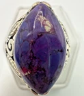THAILAND .925 Vintage Sterling Silver Estate Ring Size 8 with Purple Stone