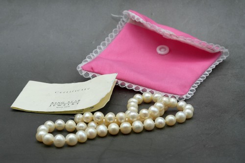 Zuchtperlen Kette Design Vintage Collier 48 cm, 40,6 Gramm, Perlen 8 mm ø - Bild 1 von 13