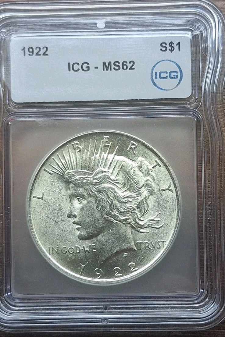 1922 年ICG 认证和平美元(1921-1935) | eBay