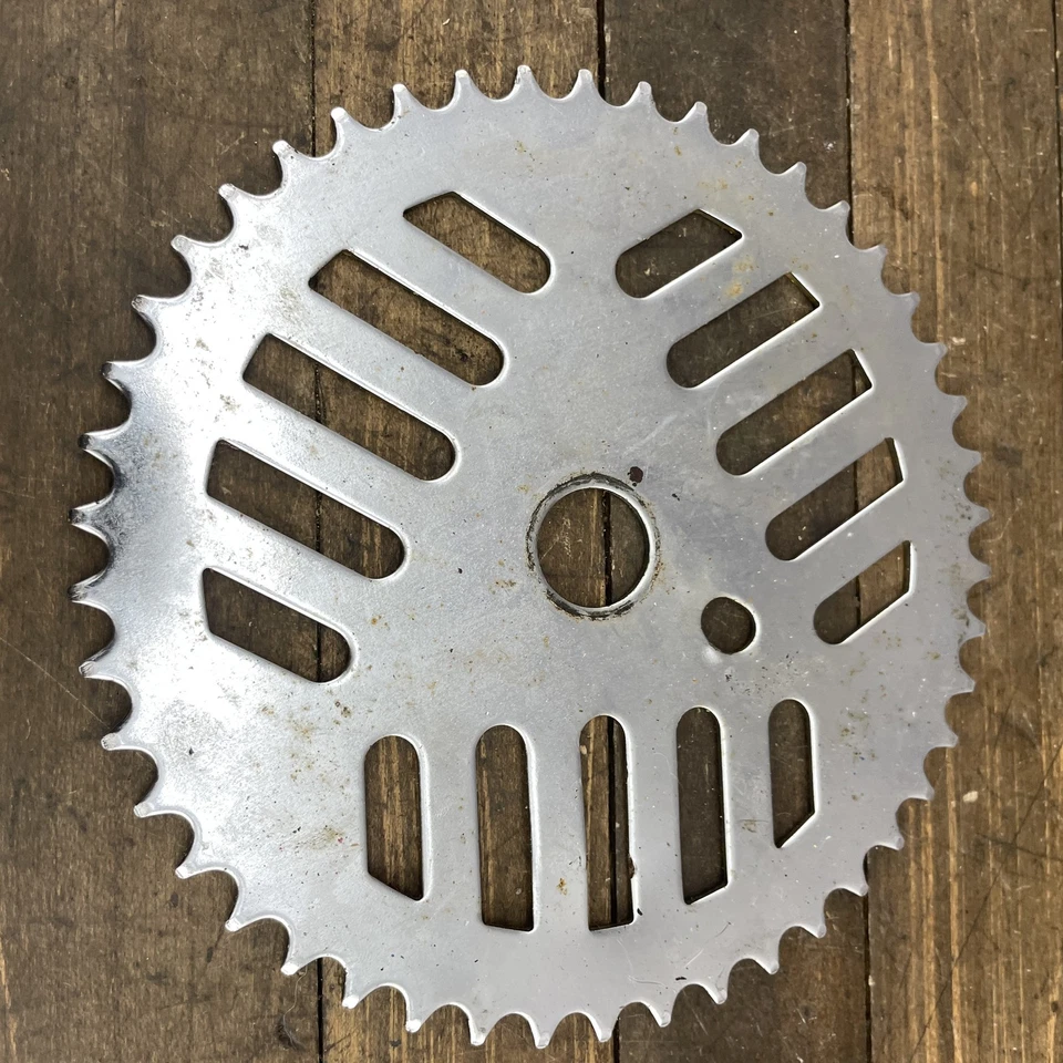 Plato Bicicleta BMX De Colección 46 Piñón 46T Rallador de Queso Acero Cruiser Klunker Foto 2 de 4