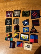 Various Military Cloth Badges / Sew on Patches - job lot 20 - Used (B12)