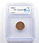 1909-S Lincoln Wheat Cent Genuine BN ICG *7116